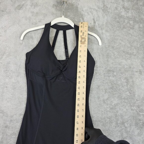 Gymshark Whitney Simmons Dress Womens Small Black Halter Bodycon Mini Strappy - Picture 9 of 13